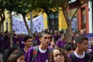 Marcha de escolares por la igualdad en Telde (Foto TA)